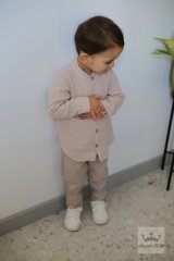 Univerzální chlapecká košile v béžové barvě – více velikostí