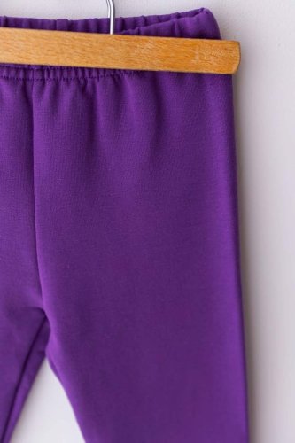Zateplené purpurové legíny Lily Grey -Fialové