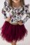 Maxi tutu sukně Lily Grey - vínově červená - Velikost oblečení: 122 - 7 let