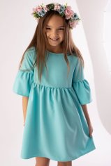 Dívčí boho šaty v mentolové barvě pro všechny dívky /malvinka.cz
