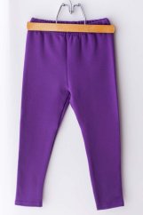 Zateplené purpurové legíny Lily Grey -Fialové