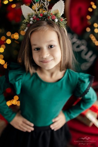 Dívčí zelená blůzka Lily Grey s ozdobnými rukávy malvinka.cz