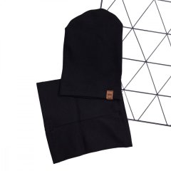 chlapecký set čepice a nákrčníku černé barvy malvinka.cz