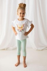 Dívčí legíny mentolové 3/4- Lily Grey