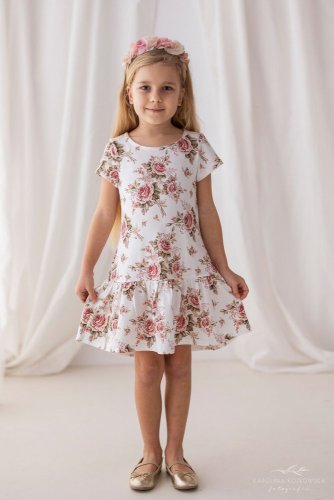 Květinové šaty, lily grey