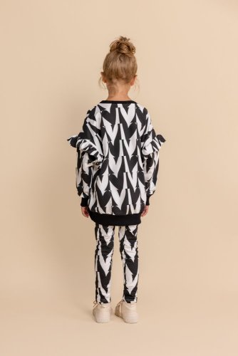 Černo-bílé legíny MashMnie pro dívky – stylový kousek pro každý den | malvinka.cz