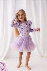 Dívčí blůzka s fialovými růžem Dívčí blůzka s fialovými růžem