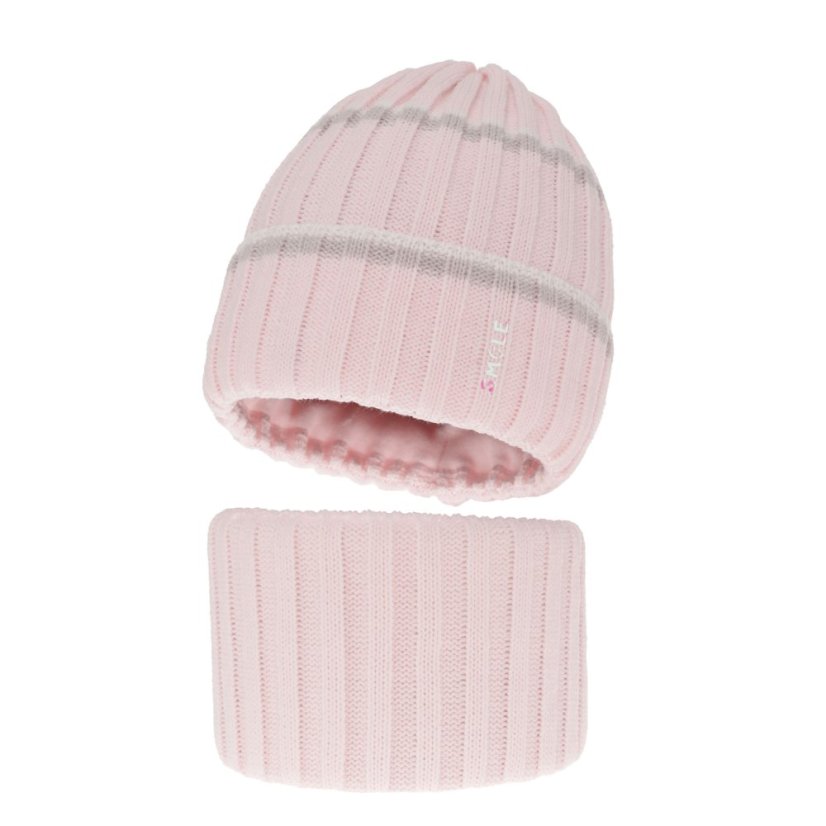 Dívčí zimní čepice Judit – něžný tón marshmallow