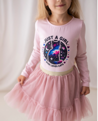 Stylová dívčí bluzka „Just a Girl who loves Cats“