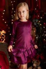 Jemně lesklá berry blůzka – stylový kousek do zimního šatníku