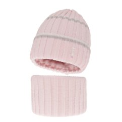 Dívčí zimní čepice Judit – něžný tón marshmallow