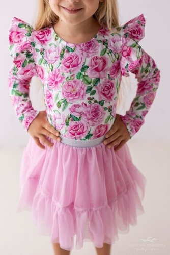 Stylová růžová tutu sukně pro dívky – perfektní na focení a akce