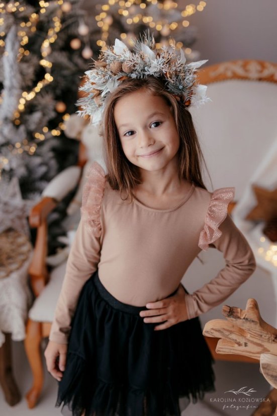 Blůzka Lily Grey – růžovo-béžová elegance s volánky - Velikost oblečení: 146 / 11 let Blůzka Lily Grey – růžovo-béžová elegance s volánky - Velikost oblečení: 146 / 11 let