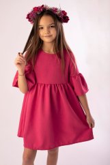 Boho šaty Lily Grey tmavě růžové