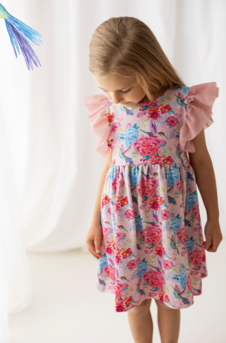 Dívčí šaty Ellie s barevnými květy - Malvinka.cz
