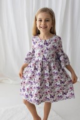 Dívčí boho šaty s motýlky a květinami-Lily Grey