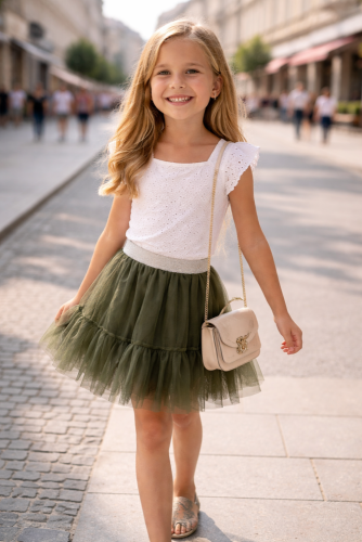 Stylová tmavě zelená tutu sukně pro dívky/ malvinka.cz