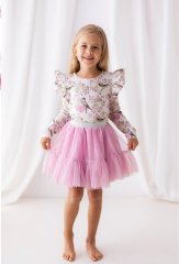 Dívčí blůzka s volánky a motivem ptáčků Dívčí blůzka s volánky a motivem ptáčků